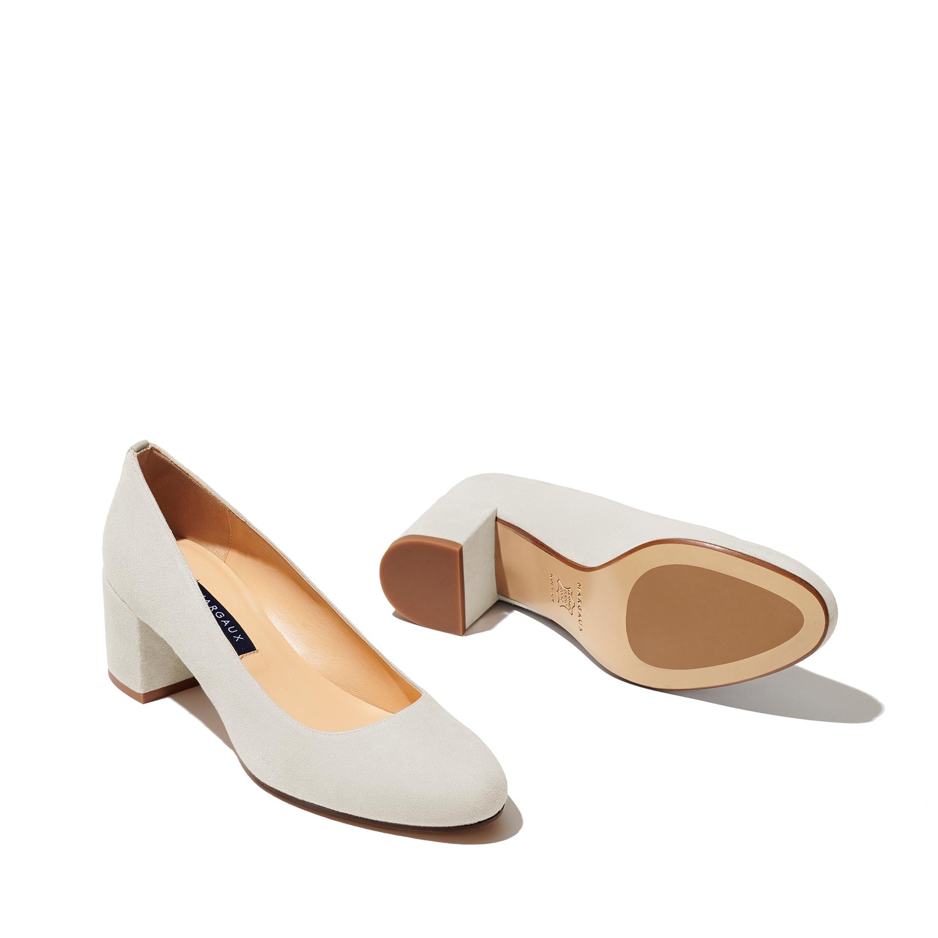 River Island Croc Block Heel Sling Back Court Shoes in White | Lyst